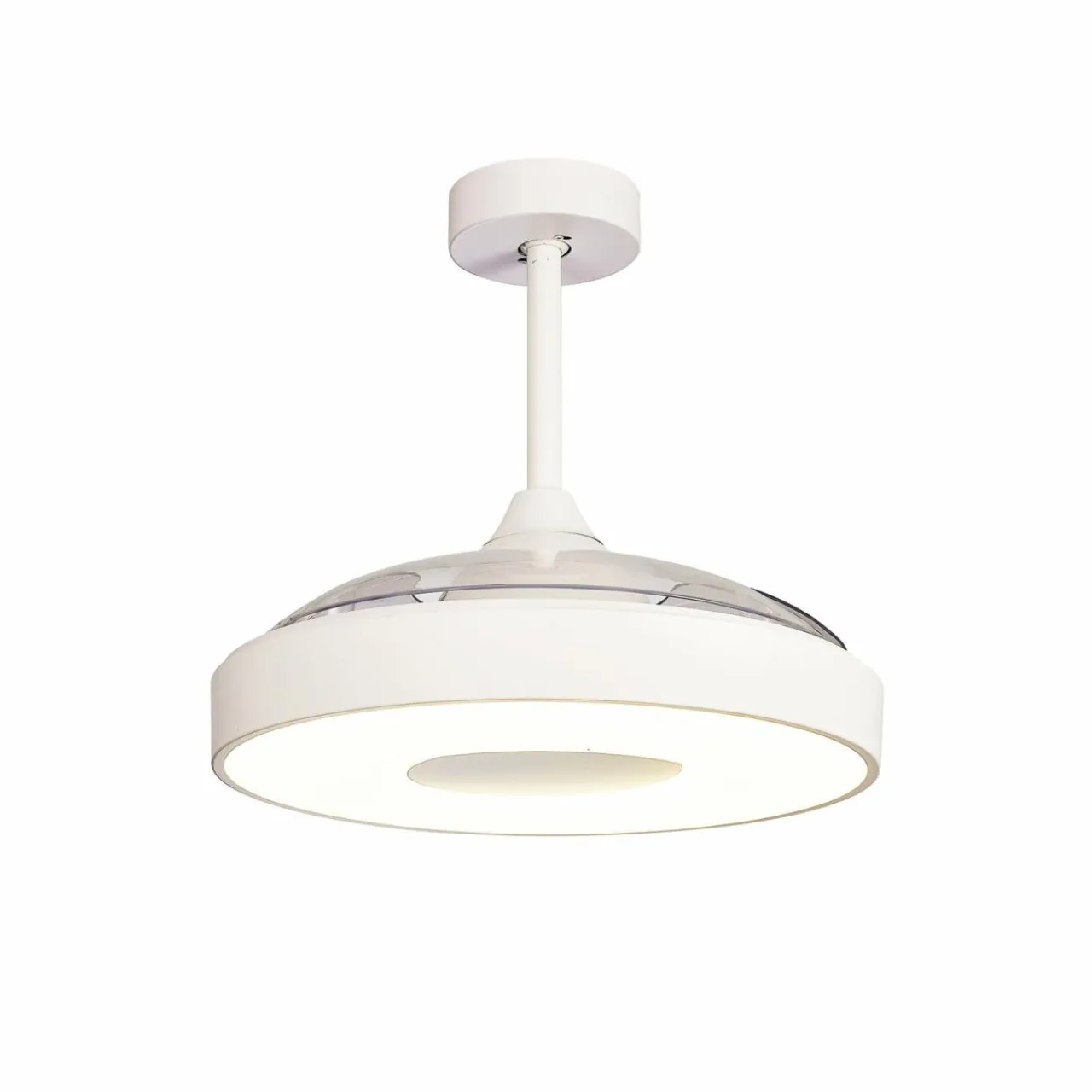 Mantra Iluminación Ventilateur de plafond LED Coin blanc moteur DC silencieux Ø 106 cm CCT^ Ventilateurs