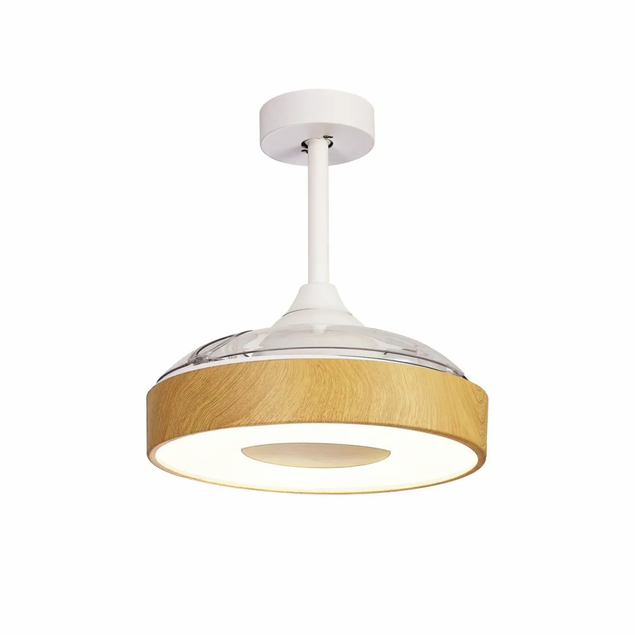 Mantra Iluminación Ventilateur de plafond LED Coin Mini bois DC silencieux Ø 91 cm CCT^ Ventilateurs