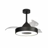 Mantra Iluminación Ventilateur de plafond LED Coin Mini noir DC silencieux Ø 91 cm CCT^ Ventilateurs