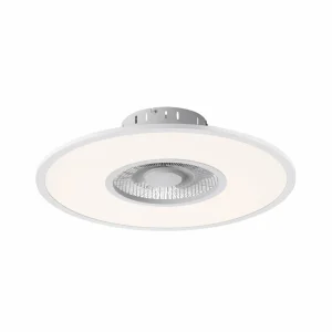 JUST LIGHT. Ventilateur de plafond LED Flat-Air, CCT, blanc, Ø 59,5cm^ Ventilateurs