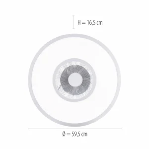 JUST LIGHT. Ventilateur de plafond LED Flat-Air, CCT, blanc, Ø 59,5cm^ Ventilateurs