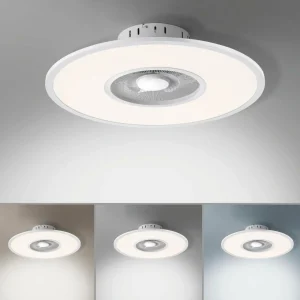 JUST LIGHT. Ventilateur de plafond LED Flat-Air, CCT, blanc, Ø 59,5cm^ Ventilateurs