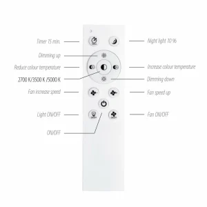 JUST LIGHT. Ventilateur de plafond LED Flat-Air, CCT, blanc, Ø 59,5cm^ Ventilateurs