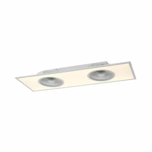 JUST LIGHT. Ventilateur de plafond LED Flat-Air, CCT, blanc, 120x40cm^ Ventilateurs
