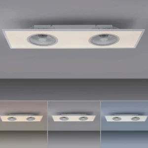 JUST LIGHT. Ventilateur de plafond LED Flat-Air, CCT, blanc, 120x40cm^ Ventilateurs