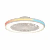 Mantra Iluminación Ventilateur de plafond LED Gamer Big blanc DC silencieux Ø 56 cm CCT RVB^ Ventilateurs