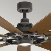 KICHLER Ventilateur de plafond LED Gentry 85 noyer foncé/blanc^ Ventilateurs