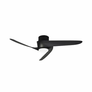 Mantra Iluminación Ventilateur de plafond LED Groenland noir DC silencieux Ø 122 cm CCT^ Ventilateurs