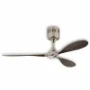 CasaFan Ventilateur de plafond LED Helico Paddel, silencieux, noyer Ø 132 cm^ Ventilateurs