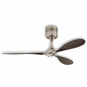 CasaFan Ventilateur de plafond LED Helico Paddel, silencieux, noyer Ø 132 cm^ Ventilateurs