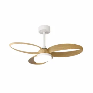 Mantra Iluminación Ventilateur de plafond LED Infinity décor bois DC silencieux Ø 93 cm CCT^ Ventilateurs
