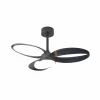 Mantra Iluminación Ventilateur de plafond LED Infinity, noir, DC silencieux Ø 93 cm CCT^ Ventilateurs
