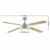 Lindby Ventilateur de plafond LED Tedric, blanc, bois^ Ventilateurs