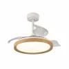 Mantra Iluminación Ventilateur de plafond LED Mistral Mini bois DC silencieux Ø 91 cm CCT^ Ventilateurs