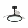 Mantra Iluminación Ventilateur de plafond LED Mistral Mini noir DC silencieux Ø91cm CCT^ Ventilateurs