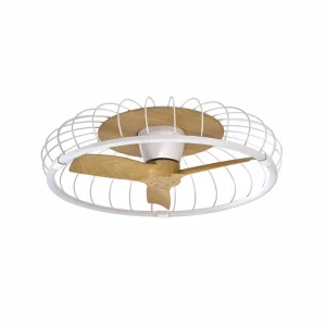 Mantra Iluminación Ventilateur de plafond LED Nature, CCT blanc/hêtre^ Ventilateurs