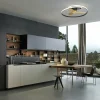 Mantra Iluminación Ventilateur de plafond LED Ocean noir/bois DC silencieux Ø 78 cm CCT^ Ventilateurs