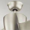 KICHLER Ventilateur de plafond LED Phree 56, à trois pales, nickel^ Ventilateurs