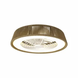Mantra Iluminación Ventilateur de plafond LED Polinesia Nautica DC silencieux Ø 65 cm CCT^ Ventilateurs