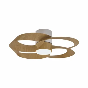 Mantra Iluminación Ventilateur de plafond LED Rose bois Moteur DC silencieux Ø 65 cm CCT^ Ventilateurs