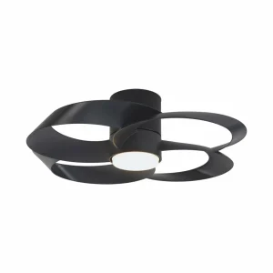 Mantra Iluminación Ventilateur de plafond LED Rose noir moteur DC silencieux Ø 65 cm CCT^ Ventilateurs