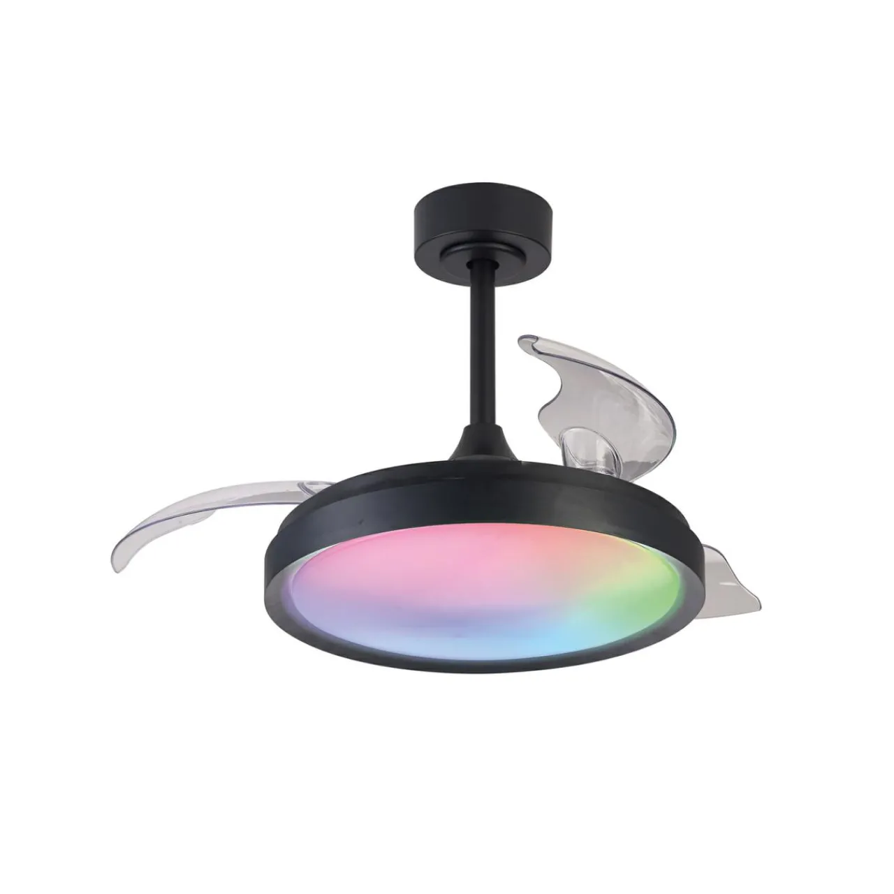 Mantra Iluminación Ventilateur de plafond LED Siberia Mini noir silencieux 91cm CCT RVB^ Ventilateurs