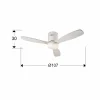 Schuller Valencia Ventilateur de plafond LED Siroco Mini, DC, silencieux, blanc, CCT^ Ventilateurs