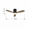 Schuller Valencia Ventilateur de plafond LED Siroco Mini, DC, silencieux, noir/noix^ Ventilateurs