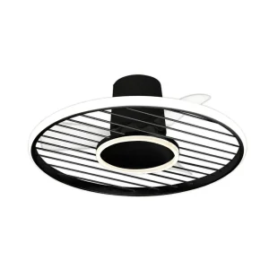 Mantra Iluminación Ventilateur de plafond LED Soho noir moteur DC silencieux Ø 66 cm CCT^ Ventilateurs
