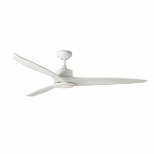 FARO BARCELONA Ventilateur de plafond LED Tonic, blanc, DC, silencieux, télécommande^ Ventilateurs