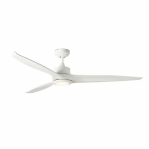 FARO BARCELONA Ventilateur de plafond LED Tonic, blanc, DC, silencieux, télécommande^ Ventilateurs