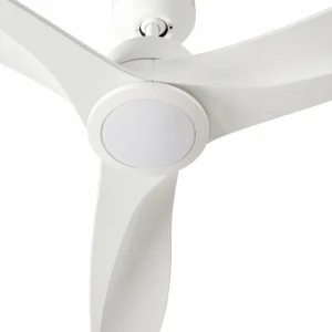 FARO BARCELONA Ventilateur de plafond LED Tonic, blanc, DC, silencieux, télécommande^ Ventilateurs