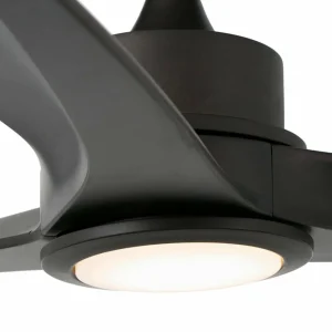FARO BARCELONA Ventilateur de plafond LED Tonic, brun foncé^ Ventilateurs