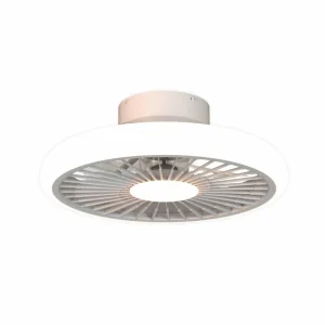 Mantra Iluminación Ventilateur de plafond LED Turbo, blanc, DC silencieux Ø 51 cm CCT^ Ventilateurs