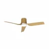 Mantra Iluminación Ventilateur de plafond LED Ushuaia bois DC silencieux Ø 134 cm CCT^ Ventilateurs