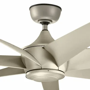 KICHLER Ventilateur de plafond Lehr, IP44, argenté ancien^ Ventilateurs