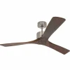 CasaFan Ventilateur de plafond Macau, chromé, noyer^ Ventilateurs