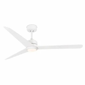 FARO BARCELONA Ventilateur de plafond Nu éclairage LED, blanc^ Ventilateurs