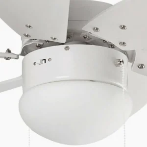 FARO BARCELONA Ventilateur de plafond Palao lampe, blanc^ Ventilateurs