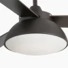 FARO BARCELONA Ventilateur de plafond Rodas à lampe LED, brun^ Ventilateurs
