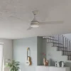 EGLO Ventilateur de plafond Sesimbra, LED, blanc, CCT, télécommande^ Ventilateurs