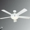 CasaFan Ventilateur de plafond Titanium blanc à éclairage^ Ventilateurs