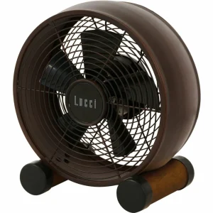 Beacon Lighting Ventilateur de table Beacon Breeze bronze/noix, Ø 20 cm, silencieux^ Ventilateurs
