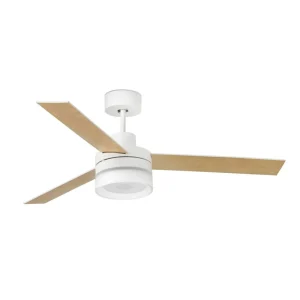FARO BARCELONA Ventilateur LED Ice télecommande enceinte bois^ Ventilateurs