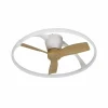 Mantra Iluminación Ventilateur LED Nepal Mini, appli, blanc/hêtre^ Ventilateurs