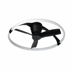 Mantra Iluminación Ventilateur LED Nepal Mini, appli, noir/blanc^ Ventilateurs