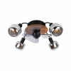 Näve Ventilateur plafond Fumoso 4 lampes verre fumé E14^ Ventilateurs