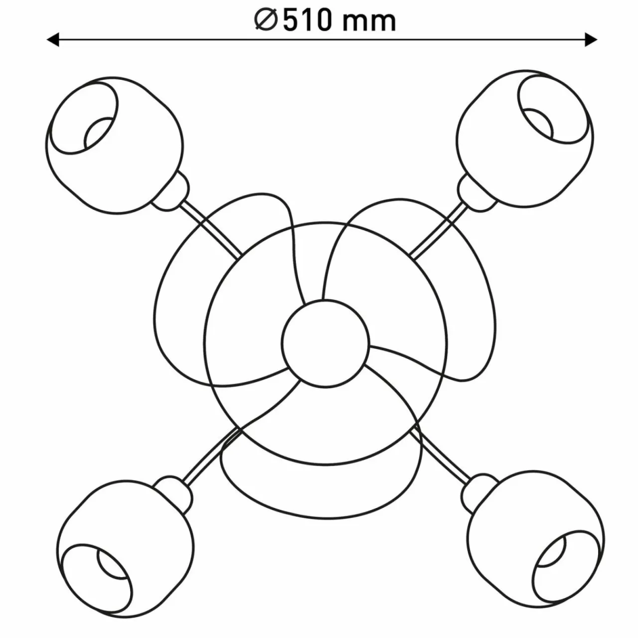 ventilateur_plafond_fumoso__lampes_verre_fum_e_1.webp Näve Ventilateur plafond Fumoso 4 lampes verre fumé E14^ Ventilateurs