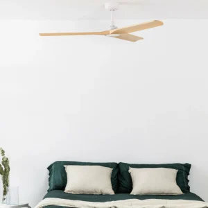 FARO BARCELONA Ventilateur plafond Heywood M DC blanc/bois clair^ Ventilateurs