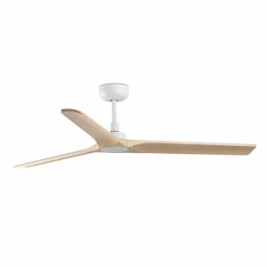 FARO BARCELONA Ventilateur plafond Heywood M DC blanc/bois clair^ Ventilateurs